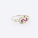 10k Yellow Gold Syntetic red gemstone ring ajjr35 Size: 3.75 4