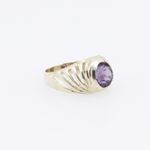 10k Yellow Gold Syntetic purple love gemstone ring ajr11 Size: 2 4