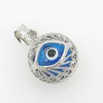 womens bp138 kabbalah evil eye .925 Sterling Silver good luck charm pendant 2