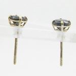 Unisex 14K solid gold earrings fancy stud hoop huggie ball fashion dangle swag 2