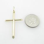 Mens 10K Solid Yellow Gold cross 3 Length - 2.17 inches Width - 1.10 inches 4