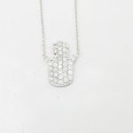 Womens Sterling silver Hamsa hand necklace 2