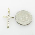 Mens 10K Solid Yellow Gold white jesus cross Length - 1.26 inches Width - 16mm 4