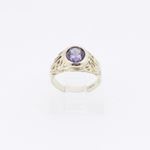 10k Yellow Gold Syntetic purple mother gemstone ring ajr20 Size: 2.5 2