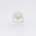 10k Yellow Gold Syntetic white gemstone ring ajr1 Size: 7.25 2