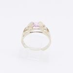 10k Yellow Gold Syntetic pink gemstone ring ajr23 Size: 3.25 2