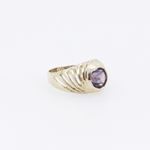 10k Yellow Gold Syntetic purple gemstone ring ajjr51 Size: 2 4
