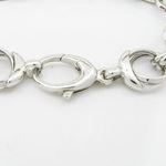 Mens Sterling silver White prince of wales link bracelet 2