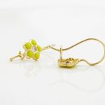 14K Yellow gold Flower cz hoop earrings for Children/Kids web28 4