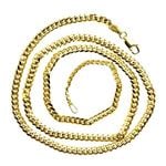 14K YELLOW Gold SOLID ITALY CUBAN Chain - 20 Inches Long 3.5MM Wide 2