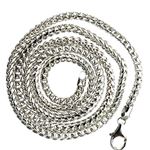 10K WHITE Gold SOLID FRANCO Chain - 28 Inches Long 4MM Wide 2