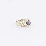 10k Yellow Gold Syntetic purple gemstone ring ajjr60 Size: 2.75 4