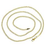 10K YELLOW Gold HOLLOW ITALY CUBAN Chain - 18 Inches Long 2.8MM Wide 2
