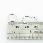 womens bp52 fancy earrings 14K white gold italian ball stud huggie hoop 4