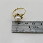 10K Yellow Gold womens synthetic pear ring ASVJ39 4