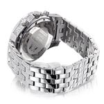 Luxurman Mens Watches Genuine Diamond Wrist Watch 1.25ct Blue Mother Of Pearl 2