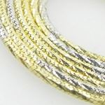 Ladies .925 Italian Sterling Silver Two Tone Snake Link Chain Length - 18 inches Width - 1mm 2