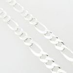 Silver Figaro link chain Necklace BDC69 2