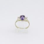 10k Yellow Gold Syntetic purple gemstone ring ajr59 Size: 6.75 2