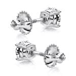 Ladies Platinum Natural Diamond Studs Earrings (-2