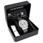 "Luxurman Watches Mens Diamond Watch 3.50ct of Yellow