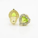 14K Yellow gold Heart cz stud earrings for Children/Kids web243 2