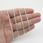 Silver Curb link chain Necklace BDC66 4