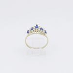 10k Yellow Gold Syntetic blue gemstone ring ajr23 Size: 7.75 2