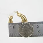 10k Yellow Gold earrings Coffee moon AGBE38 4