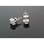 Sterling Silver Unisex Fashion Round Hand Set Stud Earrings ME0215c 2