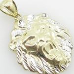 Mens 10K Yellow Gold lion head pendant Length - 1.73 inches Width - 1.14 inches 2