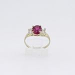 10k Yellow Gold Syntetic purple gemstone ring ajr55 Size: 6.75 2