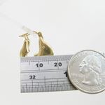 10k Yellow Gold earrings Dolphin hoop AGBE65 4