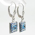 925 Sterling Silver evil eye dangle earrings 2