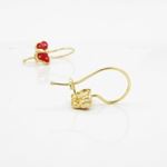 14K Yellow gold Butterfly hoop earrings for Children/Kids web72 4