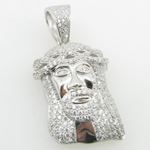 Mens Silver mini jesus pendant Length - 1.73 inches Width - 23mm 2