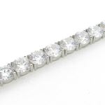 Ladies .925 Italian Sterling Silver round cut cz tennis bracelet Length - 7 inches Width - 5mm 4