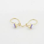 14K Yellow gold Simple heart hoop earrings for Children/Kids web60 2