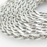 Mens .925 Italian Sterling Silver Wheat Link Chain Length - 30 inches Width - 2.5mm 2