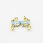 14K Yellow gold Butterfly cz chandelier earrings for Children/Kids web385 4