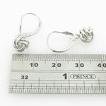 womens bp19 fancy earrings 14K white gold italian ball stud huggie hoop 4