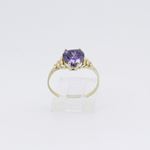 10k Yellow Gold Syntetic purple gemstone ring ajr3 Size: 7.75 2