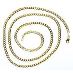 10K YELLOW Gold HOLLOW ITALY CUBAN Chain - 22 Inches Long 3.5MM Wide 2