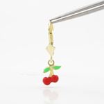 14K Yellow gold Cherry chandelier earrings for Children/Kids web527 2