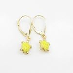 14K Yellow gold Tortoise chandelier earrings for Children/Kids web381 4