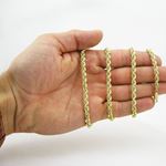 "Mens 10k Yellow Gold rope chain ELNC36 26"" long and 5mm wide 4"