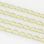 10K Yellow Gold diamond cut mariner chain GC111 4