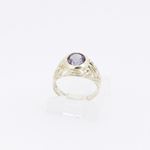 10k Yellow Gold Syntetic purple gemstone ring ajjr62 Size: 2.25 2