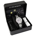 Real Diamond Watches For Women 2ct Bezel Pink MOP Luxurman Montana Leather Strap 4
