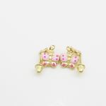 14K Yellow gold Butterfly cz chandelier earrings for Children/Kids web388 4